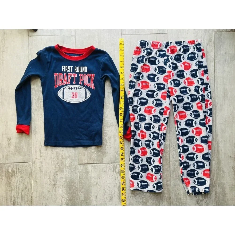 FIRST ROUND DAFT PICK 2 Piece Cotton & Fleece Pajama Set Pjs Sleep Football 6